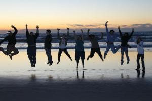 Our students at the Beach in San Diego